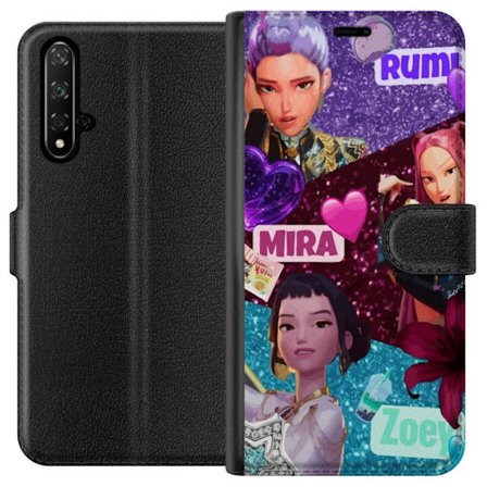 Kompatibel Tegnebogsetui til Honor Honor 20 Borussia Dortmund BVB 09-emblemet i gult og sort grafisk design til fodboldfans og sportsinspireret indret