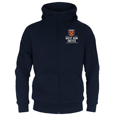 West Ham United FC Pojkar Full Zip Hoodie 10-11 År Svart