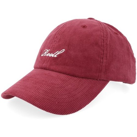 Reell - Röd unconstructed Keps - Single Script Cap Dark Corduroy Red Dad Cap @ Hatstore