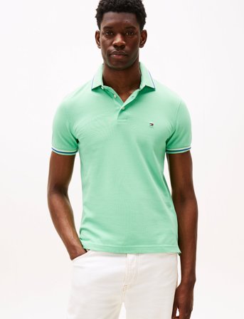 Tommy Hilfiger Tipped Slim Fit Seasonal Polo - Green - XXXL