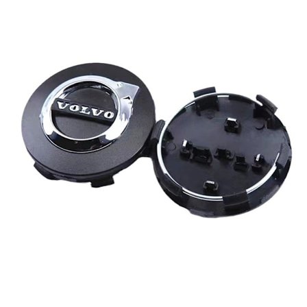 Sopii Volvo py r nnavan suojuksiin 64mm rengaskeskikupit (4 kpl) (Musta)