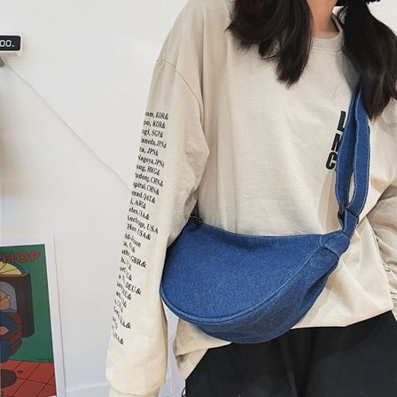 Crossbody Bag Skulder Messenger Bag MØRKEBLÅ MØRKEBLÅ