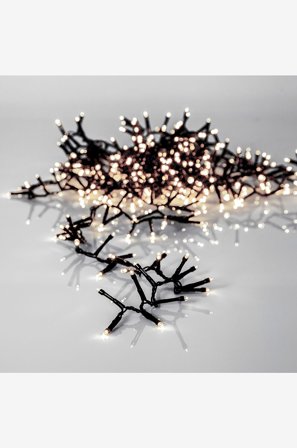 Star Trading - Lyskæde Crispy Ice White 1600 cm - Sort - Lyskæder - Fra Homeroom