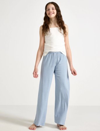 Lindex Trousers Pyjama Wide - Blue - 170
