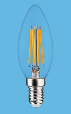 SYNERGY 21 LED Retrofit E14 Kerze klar 4,5W ww dimmbar