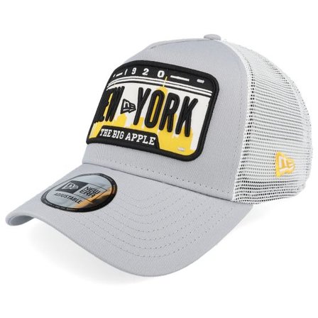 New Era - Grå trucker Keps - New York Grey A-Frame Trucker @ Hatstore
