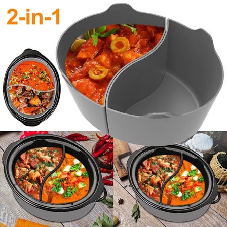 Grå Slow Cooker-poser Passer Crockpot 6-8 QT, Gjenbrukbare Crock Pot-poser