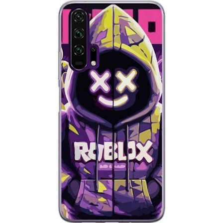 Kompatibelt Mobildeksel til Honor Honor 20 Pro Fargesterk Roblox-inspirert hettegenser-karakter med neonfarger og maske, digital spillillustrasjon pe