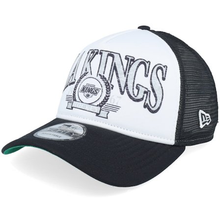 New Era - NHL Zwart Cap - Los Angeles Kings 9FORTY White/Black A-frame Trucker @ Hatstore
