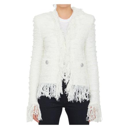 Balmain, Jacket Yf 1Sk 070Kc 13 Biały, Kobieta, Rozmiar: S