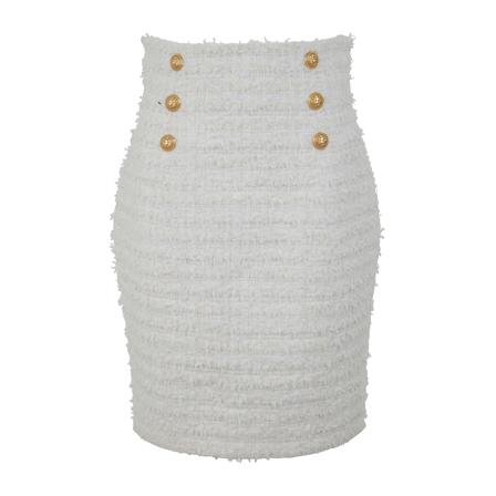 Balmain, Pencil Skirts Wit, Dames, Maat:S