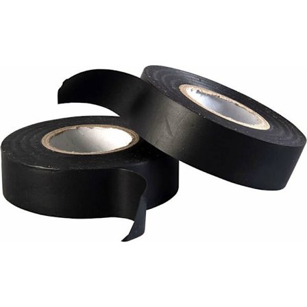 Svart elektrisk isolasjonstape - 19mm x 10m - kraftig selvklebende - beskytt, bunt, reparer kabler - 2 ruller, T-Audace