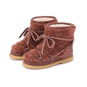 Donsje Amsterdam Brown Curly Sheep Wool Inuka Lining Ankle Boots 28 EU - Boots - 28 EU - Brown