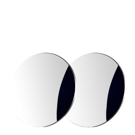 Döda Vinkel Spegel, Rund HD Glas Ramlös Konvex Backspegel Exteriörtillbehör med Bred Vinkel Justerbar