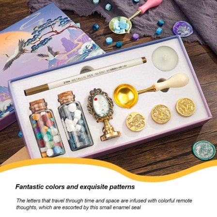 Vaxstämpelsats, vaxkuvert och penna, för kuvert, present