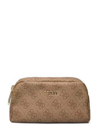 Double Zip Toalettveske Brun GUESS