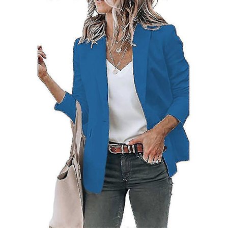 Dam Casual Kostymkavaj Blazer Revers Kappa Business Slim Fit Ytterkläder