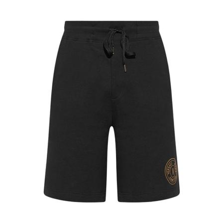 Versace Jeans Couture, V-Emblem Thick Foil Shorts Zwart, Heren, Maat:S