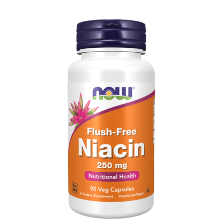 B-vitamin Now Foods Niacin Flush-Free Vitamin B 250 mg 90 kapsler - Bodyman.dk
