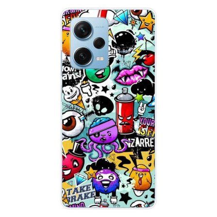Siliconefodral - Kompatibel med Xiaomi Redmi Note 12 Pro Plus - graffiti design 2