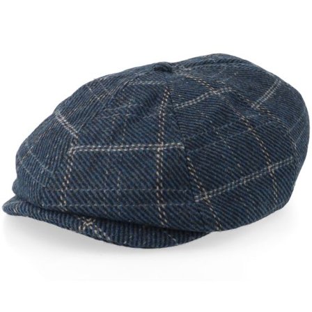 Brixton - Blå flatcap Keps - Brood Mood Indigo/Tan Snap Cap @ Hatstore
