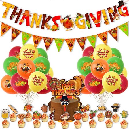Thanksgiving-temafestartikler Dekorationer Festsæt Thanksgiving Day Balloner Artikler Thanksgiving