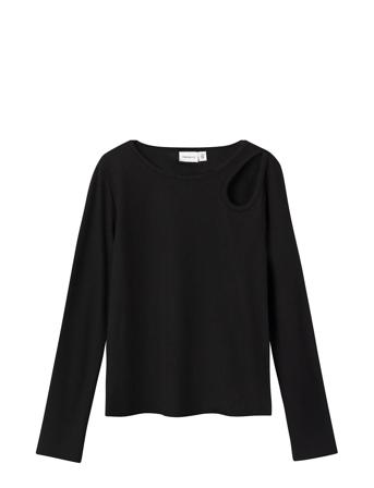 Nkfninnie Ls Short Top Noos Tops T-shirts Long-sleeved T-shirts Black Name It