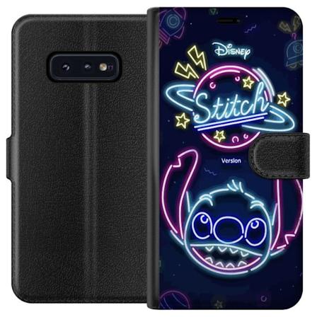 Samsung Galaxy S10e Lompakkokotelo Stitch Neon