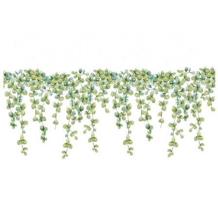 1 st Väggklistermärken Eucalyptus Leaves Decal Green Plant Vine