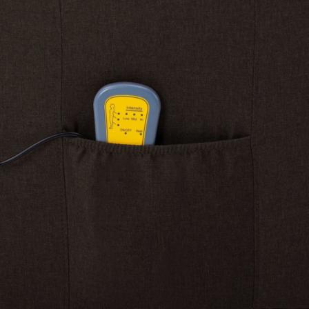 Vidaxl Massagefåtölj Mörkbrun Tyg Brun