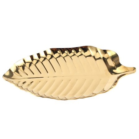 Bladformet Smykkeskrin - Nordisk Stil Oppbevaringsorganisator og Dekorative Rekvisitter