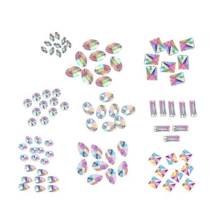 100 stk. Flatback Rhinestones Perler Rhinestone Glass Rhinestone Charms Perler Krystallklo