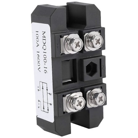 MDQ 100A-1600V Svart Enfas Diodbrygga Likriktare 100A Amp 1600V-Bra