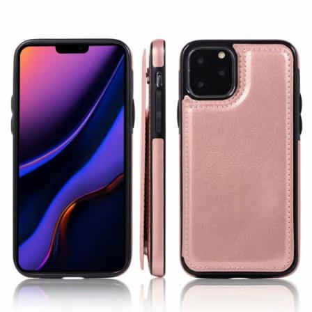 Iphone 12 Pro Max Stöttåligt Skal Korthållare 3-fack Flippr Svart
