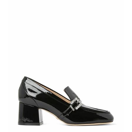 Stuart Weitzman Crystal GEO Buckle 60 Loafers Sort, Dame, Størrelse: 40 EU