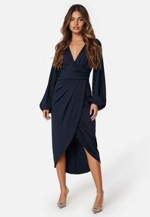 Bubbleroom Occasion Wrap Stretchy Midi Dress Klær