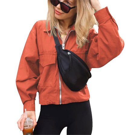 Jackor Dam Långärmad Stora Fickor Jackor Kappa Solid Färg Casual Toppar Nya