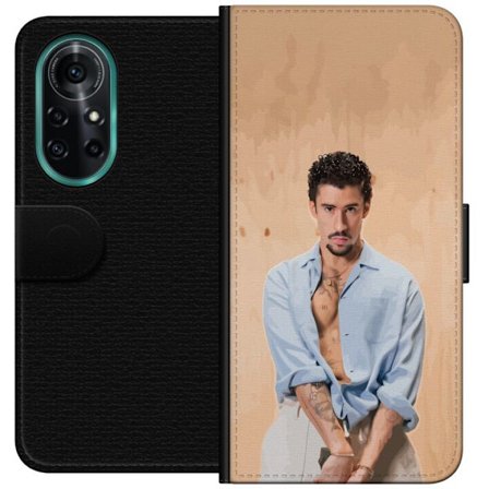 Yhteensopiva Lompakkokotelo Huawei nova 8 Pro Bad Bunny Super Bowl-inspiroima grafiikka, jossa NFL-trofe ja San Franciscon silta urheilusuunnittelussa