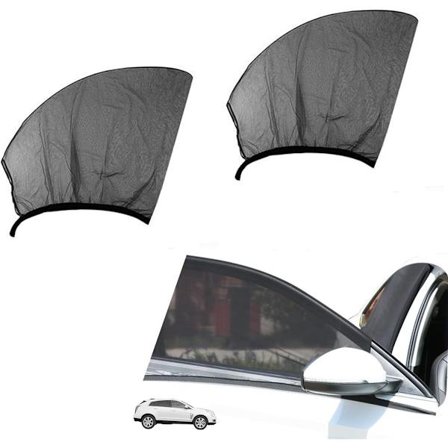 1 par - Solskærm til bilsidevindue - Universal solskærm til bilvindue - Åndbart mesh - Sort