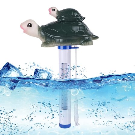 Flytande Pooltermometer, Flytande Vattentermometer, Pooltermometer med Snöre, Söt Cartoon Termometer
