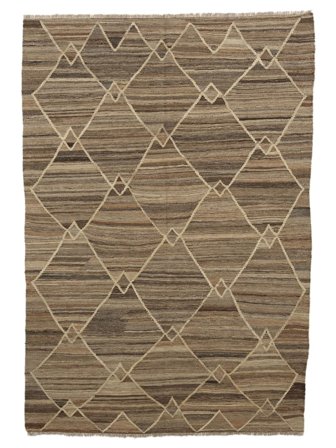 Tapis Kilim Ariana 182X263 Marron/Noir (Laine, Afghanistan)