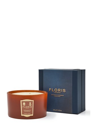 Floris Floris London Cinnamon & Tangerine Deluxe Three Wick Candle - Nude - 420 G