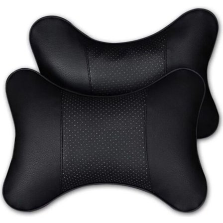 2-pack Svart Bil Nackkudde Nackkudde Bil Resekudde