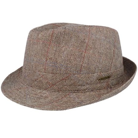 Stetson - Beige trilby Hatt - Silk Beige Herringbone Trilby @ Hatstore