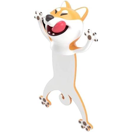 Snygga bokmärken, Roliga 3D Cartoon Djur Bokmärken för Studenter Kontorsmaterial Kreativ Gåva Perfekt för Pojkar Flickor Dog