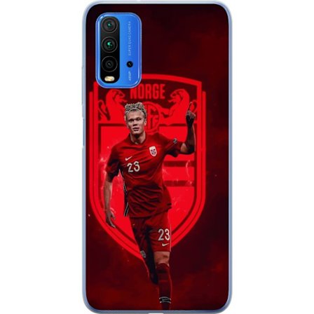 Kompatibelt Mobildeksel til Xiaomi Redmi Note 9 4G Erling Haaland Manchester City Norge fotball målmaskin angriper sterk fysikk fart og kliniske avsl