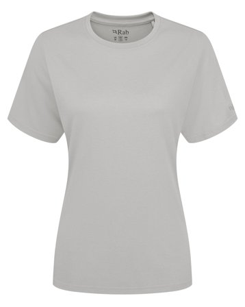 Rab Crimp Logo Tee Wmns Light Zinc