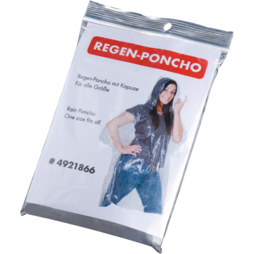 REGNPONCHO ENGANGS SORT