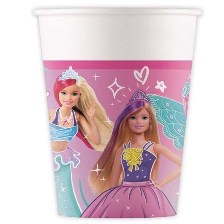Barbie Fantasy Pappersmugg 8-pack - Barbie Kalas Dekoration - Kalaslagret.se