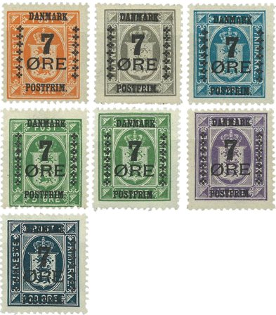 Danmark 1926 - AFA 160-166 - Postfrisk